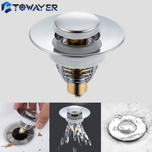 Load image into Gallery viewer, Universal Stainless Strainer With Steel Pop-Up And Drain Filter